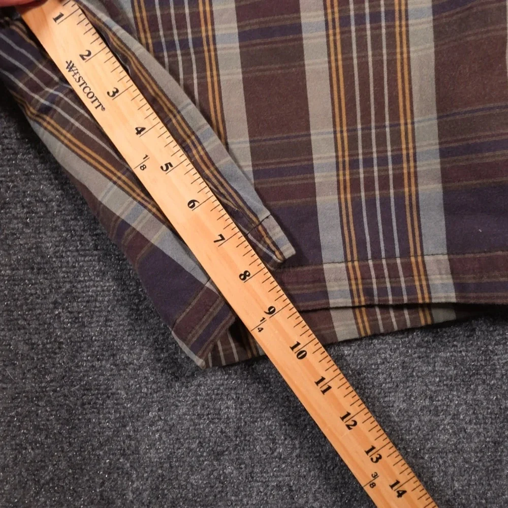 Polo Ralph Lauren Shorts Mens 34 Multicolor Plaid Chino Preppy Flat Front